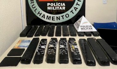 Polícia apreende 19 barras de maconha em Viçosa