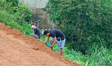 Iniciada semeadura para proteção de taludes no Pacheco