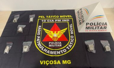 Polícia apreende drogas na Violeira em Viçosa