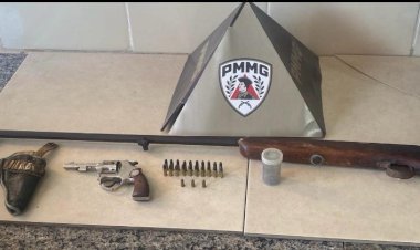 Um homem foi preso por posse ilegal de arma de fogo no distrito de Cachoeirinha, em Viçosa