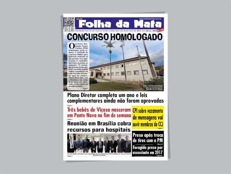 Capa da edição impressa desta quinta-feira (13)