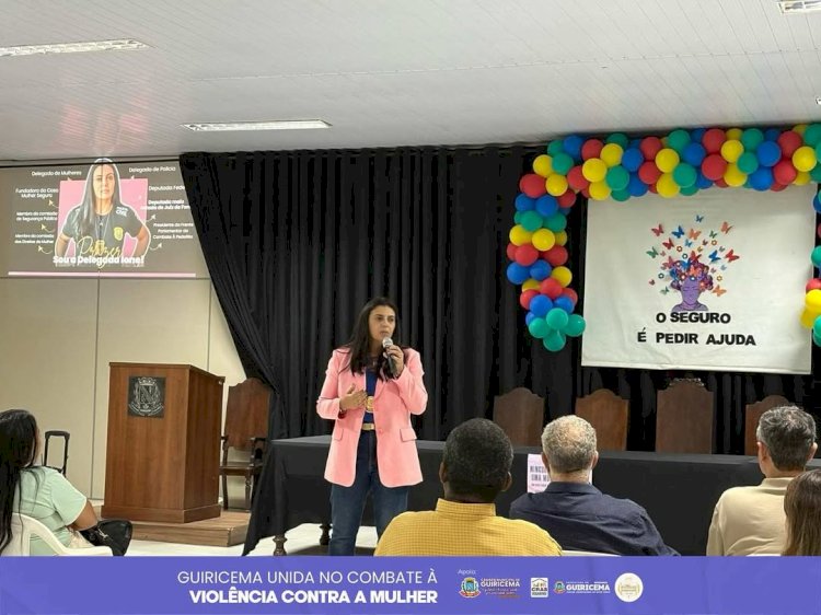 Guiricema recebeu deputada federal que palestrou sobre violência contra a mulher