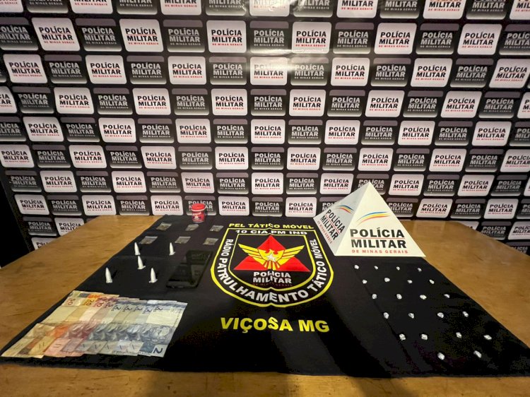 Polícia prende acusado de traficar drogas no bairro São Sebastião, em Viçosa