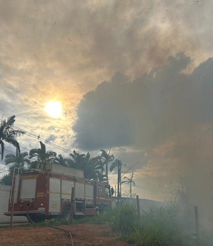 Incêndio de grandes proporções atinge mata no bairro Santo Antônio, em Viçosa