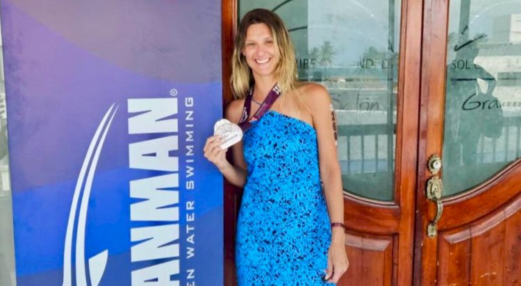 Professora da UFV vai ao pódio em competição de nado em águas abertas