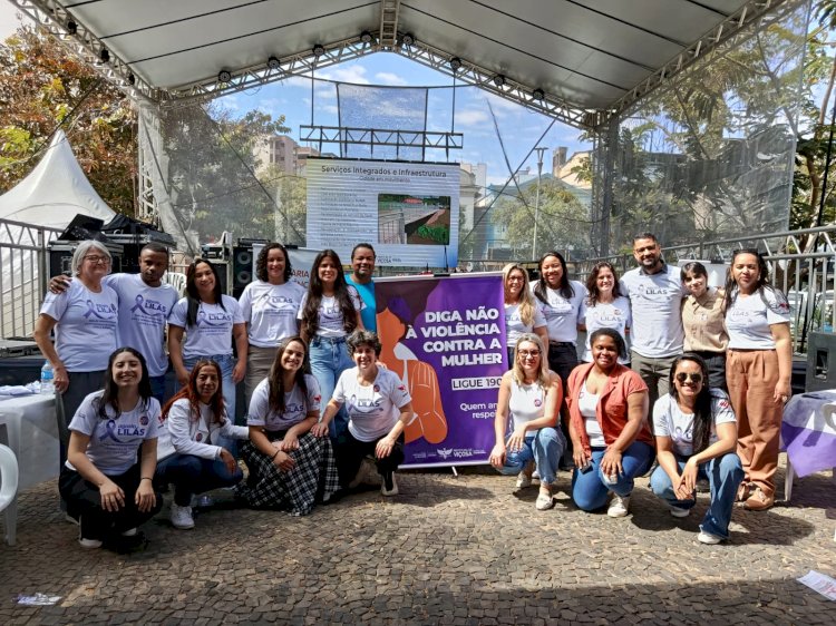 Praça Silviano Brandão foi palco de evento da campanha Agosto Lilás