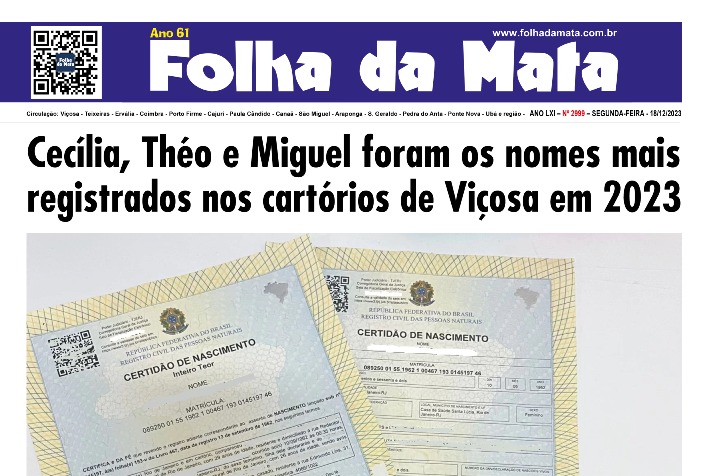 Folha da Mata 2999 - 18/12/2023